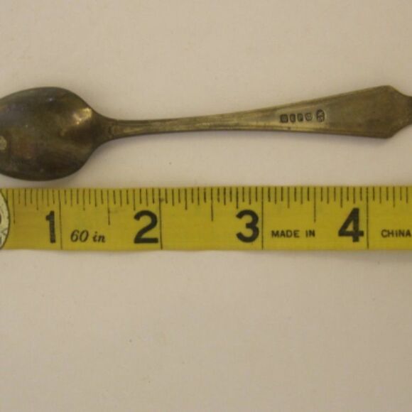Vintage Silverplate Flatware EP NS Tee Spoon 4.5" Lot of 3 - Picture 3 of 4